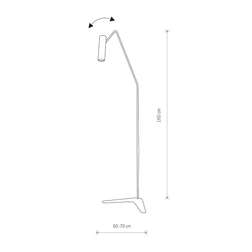 Lampa podłogowa stojąca regulowana Industrialna Loft EYE SUPER WHITE I 6493 NOWODVORSKI Lighting GU10 x1 160cm nowoczesna oświetleniowa punktowa pojedyncza metalowa biała biały duża Inspiracje Premium