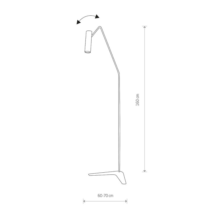 Lampa podłogowa stojąca regulowana Industrialna Loft EYE SUPER WHITE I 6493 NOWODVORSKI Lighting GU10 x1 160cm nowoczesna oświetleniowa punktowa pojedyncza metalowa biała biały duża Inspiracje Premium