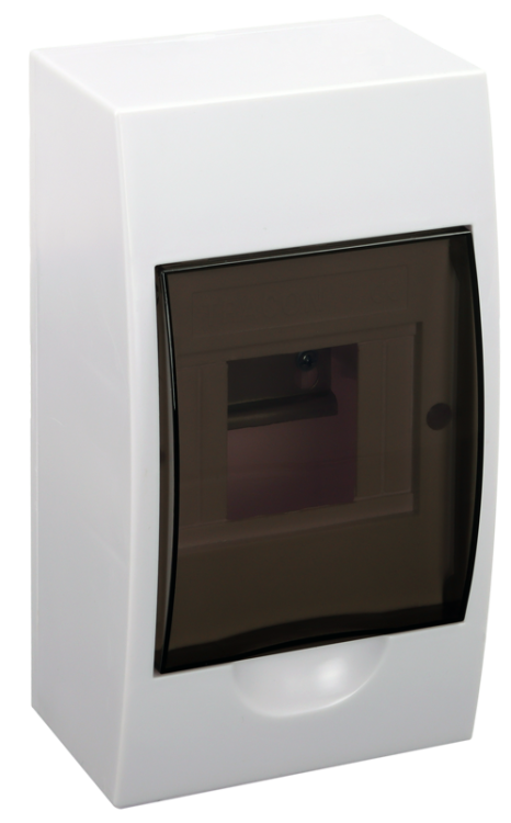 Rozdzielnica natynkowa dymne drzwi, szyna N/PE 1×4 modul, IP40, (H×W×D=200×112×92mm) EDFK-4/1 Tracon Electric