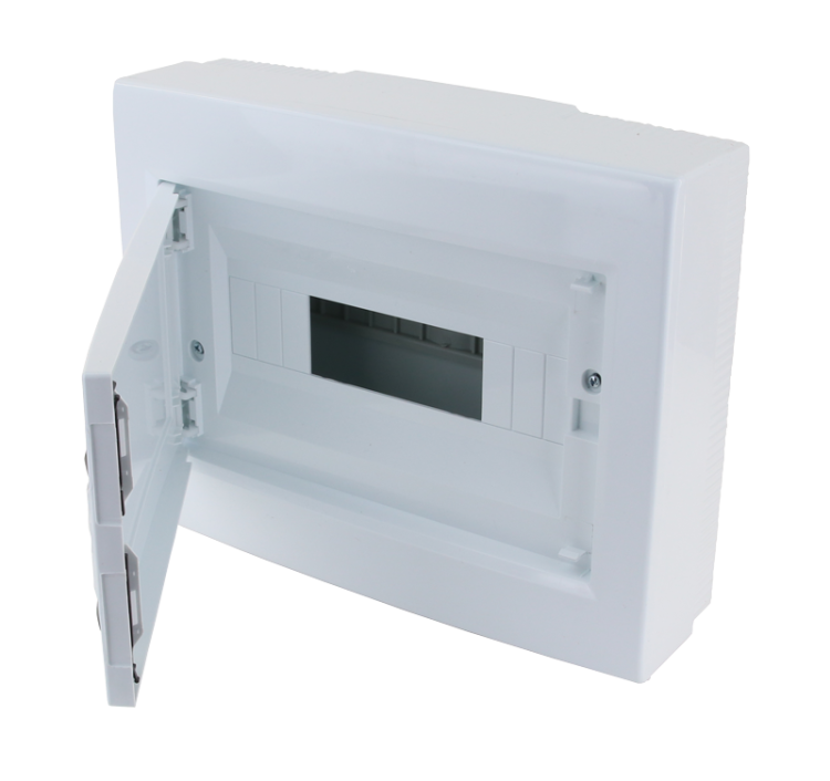 Rozdzielnica natynkowa z białymi płaskimi drzwiami, plastik 1×12 (12) modul, IP40, (H×W×D=260×330×92mm) EDFKSN-12/1 Tracon Electric