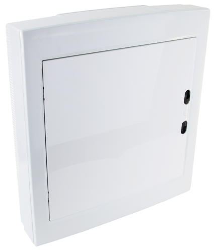 Rozdzielnica natynkowa z białymi płaskimi drzwiami, plastik 2×18 (36) modul, IP40, (H×W×D=505×464×100mm) EDFKSN-18/2 Tracon Electric