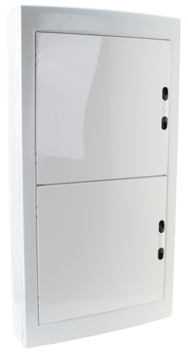Rozdzielnica natynkowa z białymi płaskimi drzwiami, plastik 4×18 (72) modul, IP40, (H×W×D=872×464×120mm) EDFKSN-18/4 Tracon Electric