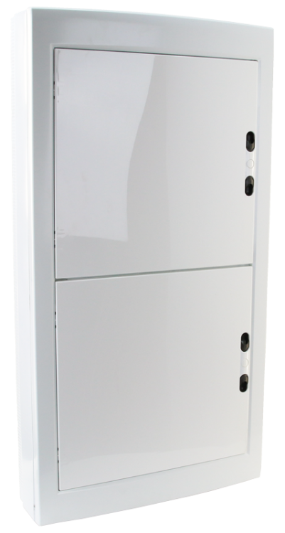 Rozdzielnica natynkowa z białymi płaskimi drzwiami, plastik 4×18 (72) modul, IP40, (H×W×D=872×464×120mm) EDFKSN-18/4 Tracon Electric