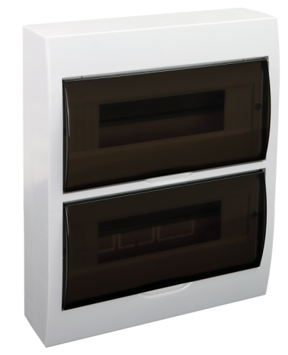 Rozdzielnica natynkowa dymne drzwi, szyna N/PE 2×12 (24) modul, IP40, (H×W×D=325×270×98mm) EDFK-12/2 Tracon Electric