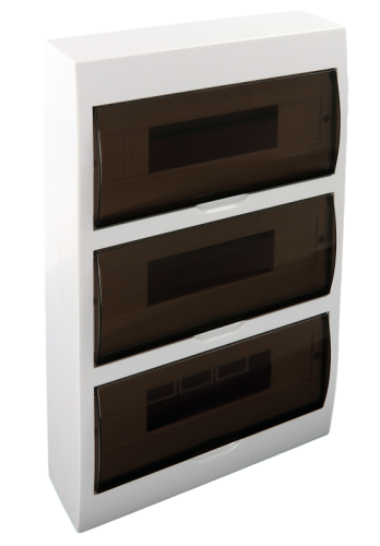 Rozdzielnica natynkowa, dymne drzwi, szyna N/PE 3×14 (42) modul, IP40, (H×W×D=473×305×101mm) EDFK-14/3 Tracon Electric