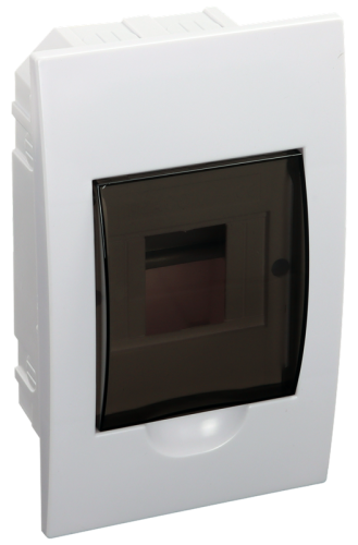 Rozdzielnica podtynkowa, dymne drzwi, szyna N/PE 1×4 modul, IP40, (H×W×D=200×112×66mm) EDS-4/1 Tracon Electric