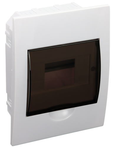 Rozdzielnica podtynkowa, dymne drzwi, szyna N/PE 1×6 modul, IP40, (H×W×D=200×150×66mm) EDS-6/1 Tracon Electric