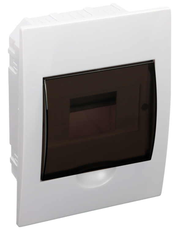 Rozdzielnica podtynkowa, dymne drzwi, szyna N/PE 1×6 modul, IP40, (H×W×D=200×150×66mm) EDS-6/1 Tracon Electric