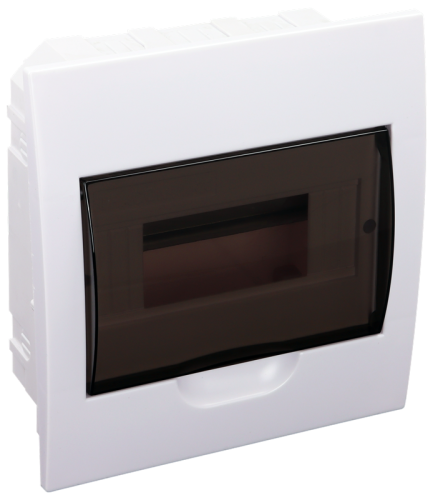 Rozdzielnica podtynkowa, dymne drzwi, szyna N/PE 1×8 modul, IP40, (H×W×D=200×186×66mm) EDS-8/1 Tracon Electric