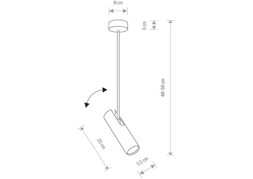 Lampa sufitowa Industrialna Loft EYE SUPER WHITE I zwis A 6488 NOWODVORSKI Lighting GU10 x1 nowoczesna wisząca oświetleniowa metalowa biała regulowana Inspiracje Premium