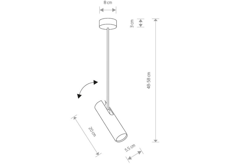 Lampa sufitowa Industrialna Loft EYE SUPER WHITE I zwis A 6488 NOWODVORSKI Lighting GU10 x1 nowoczesna wisząca oświetleniowa metalowa biała regulowana Inspiracje Premium