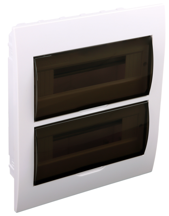 Rozdzielnica podtynkowa, dymne drzwi, szyna N/PE 2×12 (24) modul, IP40, (H×W×D=310×257×76mm) EDS-12/2 Tracon Electric