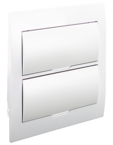 Rozdzielnica podtynkowa, białe drzwi, szyna N/PE 2×12 (24) modul, IP40, (H×W×D=310×257×76mm) EDSN-12/2 Tracon Electric