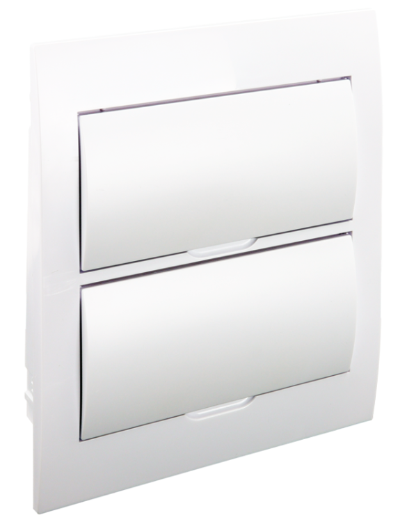 Rozdzielnica podtynkowa, białe drzwi, szyna N/PE 2×12 (24) modul, IP40, (H×W×D=310×257×76mm) EDSN-12/2 Tracon Electric