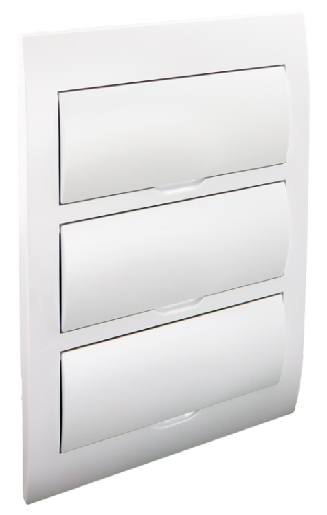 Rozdzielnica podtynkowa, białe drzwi, szyna N/PE 3×14 (42) modul, IP40, (H×W×D=455×293×76mm) EDSN-14/3 Tracon Electric