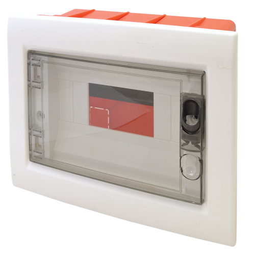 Rozdzielnica podtynkowa, dymne drzwi płaskie 1×8 (8) modul, IP40, (H×W×D=180×220×88mm) EDSS-8/1 Tracon Electric