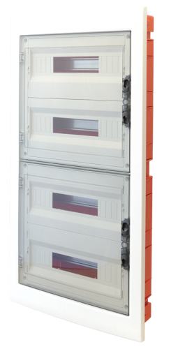 Rozdzielnica podtynkowa, dymne drzwi płaskie 4×18 (72) modul, IP40, (H×W×D=860×440×95mm) EDSS-18/4 Tracon Electric