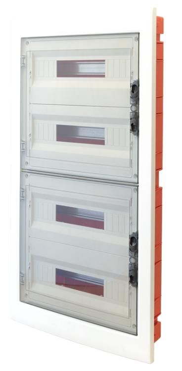 Rozdzielnica podtynkowa, dymne drzwi płaskie 4×18 (72) modul, IP40, (H×W×D=860×440×95mm) EDSS-18/4 Tracon Electric