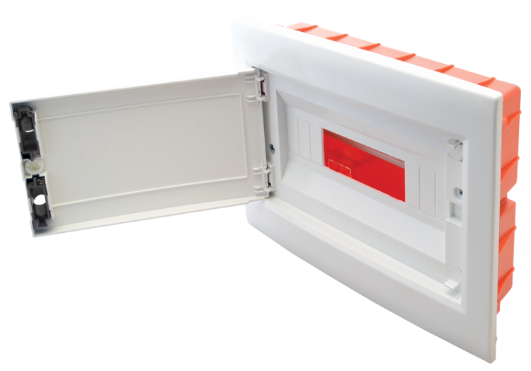 Rozdzielnica podtynkowa, białe drzwi płaskie 1×8 (8) modul, IP40, (H×W×D=180×220×88mm) EDSSN-8/1 Tracon Electric