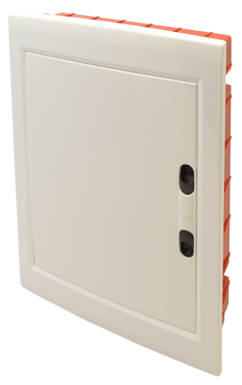 Rozdzielnica podtynkowa, białe drzwi płaskie, szyna N/PE 2×12 (24) modul, IP40, (H×W×D=395×305×85mm) EDSSN-12/2 Tracon Electric
