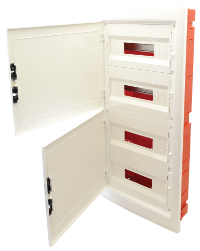 Rozdzielnica podtynkowa, białe drzwi płaskie 4×18 (72) modul, IP40, (H×W×D=860×440×95mm) EDSSN-18/4 Tracon Electric