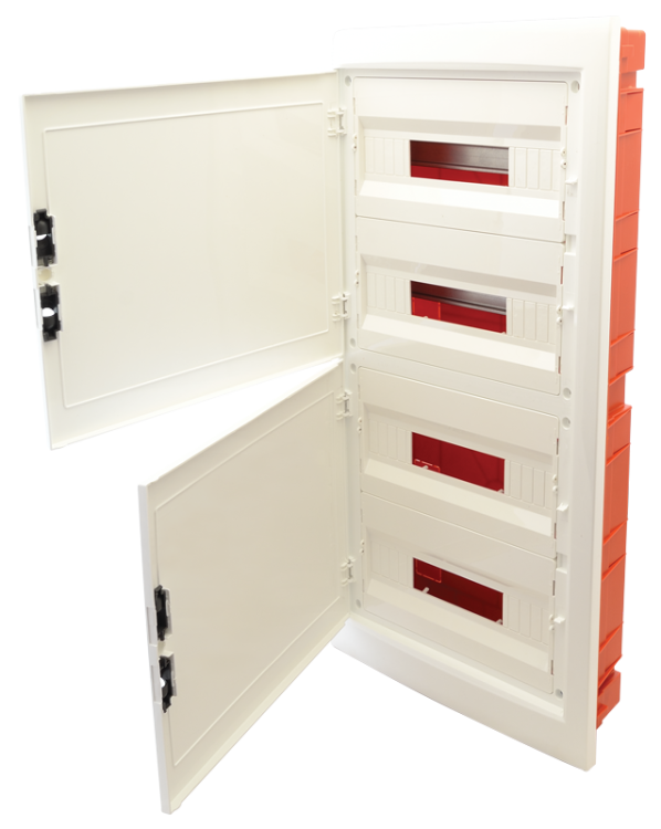 Rozdzielnica podtynkowa, białe drzwi płaskie 4×18 (72) modul, IP40, (H×W×D=860×440×95mm) EDSSN-18/4 Tracon Electric