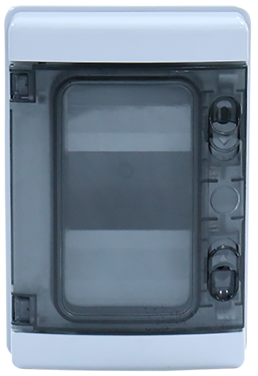Rozdzielnica natynkowa, przeźroczyste drzwi, szyna N/PE 1×4 mod, H×W×D=210.3×142.8×99.5mm, IP65,1000 VAC, 1500 VDC EDFKIP65N41 Tracon Electric