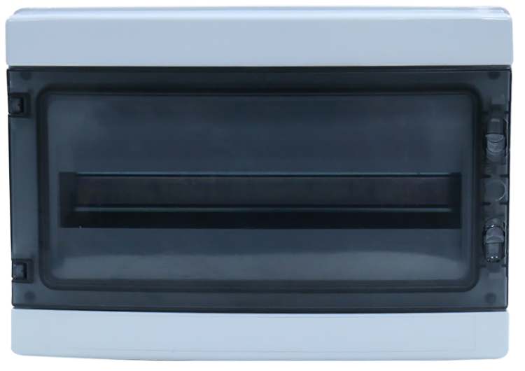 Rozdzielnica natynkowa, przeźroczyste drzwi, szyna N/PE 1×18 mod, H×W×D=286.3×411×137.8mm, IP65, 1000 VAC, 1500 VDC EDFKIP65N181 Tracon Electric