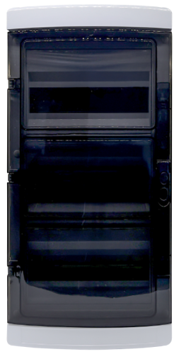 Rozdzielnica natynkowa, przeźroczyste drzwi, szyna N/PE 3×12 mod, H×W×D=595,3×299,75×147mm, IP65,1000 VAC, 1500 VDC EDFKIP65N123 Tracon Electric
