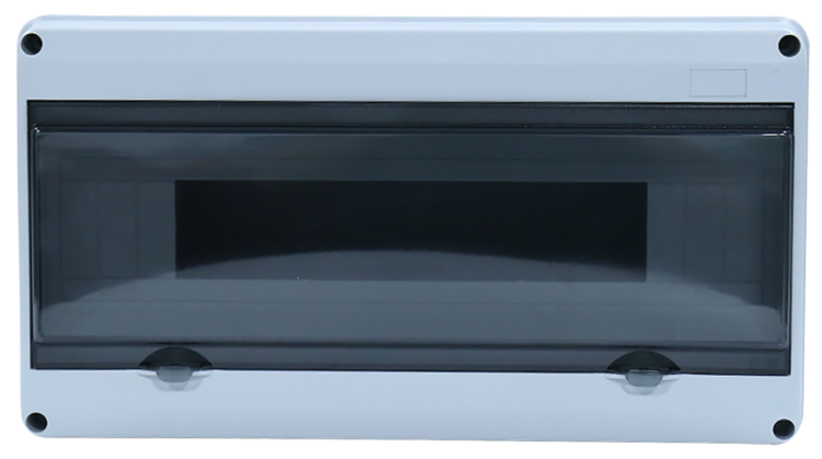 Rozdzielnica natynkowa, przeźroczyste drzwi, szyna N/PE 1×15 mod, H×W×D=197.5×310×106mm, IP65, 1000 VAC, 1500 VDC EDFKIP65U151 Tracon Electric