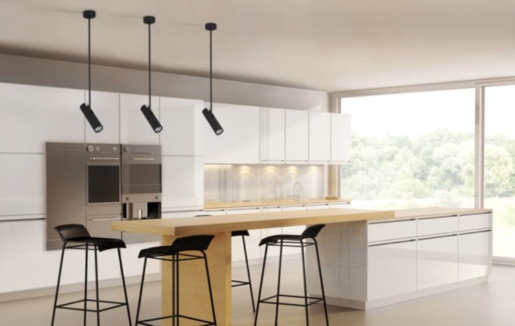 Lampa sufitowa Industrialna Loft EYE SUPER BLACK I zwis A 6502 NOWODVORSKI Lighting GU10 x1 nowoczesna wisząca oświetleniowa metalowa czarna  regulowana Inspiracje Premium