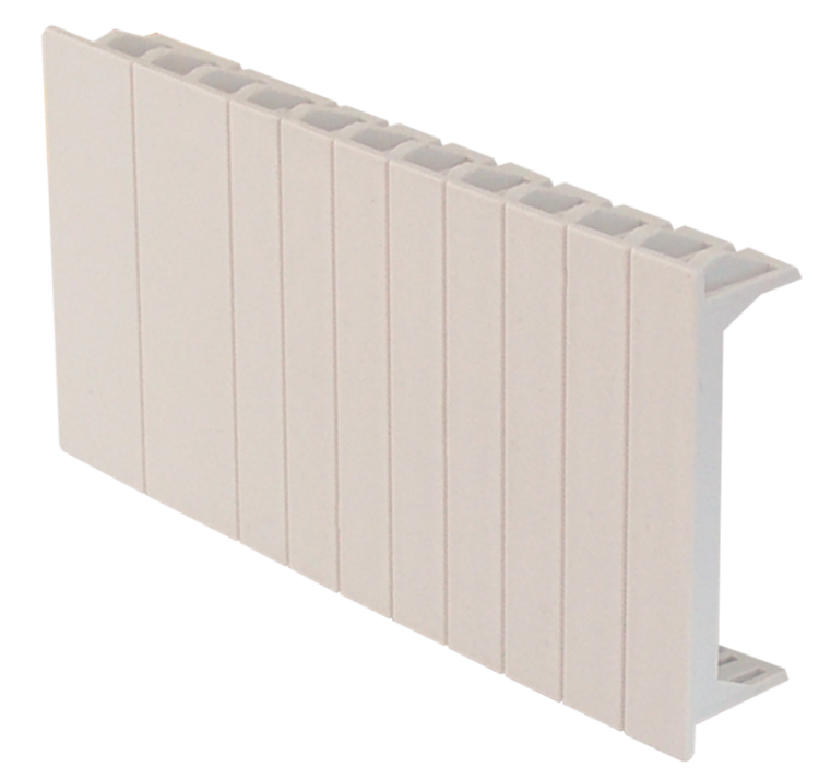 Plastikowa osłona pustych modułów w rozdzielnicy L=108mm, 1×6 mod.(2×1mod.+8×1/2mod.) EDTM Tracon Electric