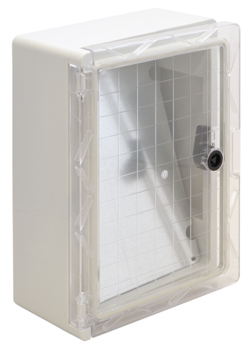 Rozdzielnica plastikowa, drzwi dymne HxWxD=330x250x130mm, IP65, IK10, 1000V AC/DC, RAL7035 TME332513T Tracon Electric