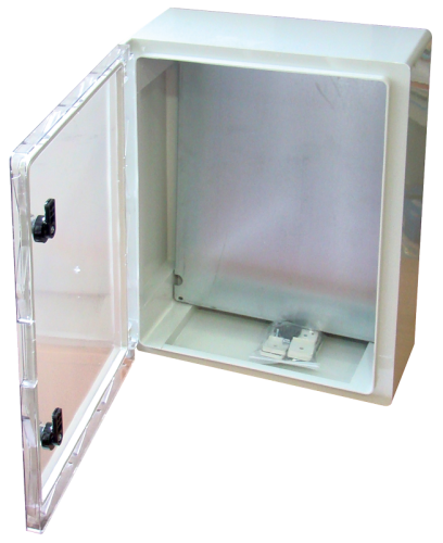 Rozdzielnica plastikowa drzwi przeźroczyste HxWxD=400x300x165mm, IP65, IK10, 1000V AC/DC, RAL7035 TME403017T Tracon Electric