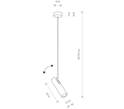Lampa sufitowa Industrialna Loft EYE SUPER BLACK I zwis B 6503 NOWODVORSKI Lighting GU10 nowoczesna wisząca oświetleniowa żyrandol metal czarna czarny regulowana duża Inspiracje Premium