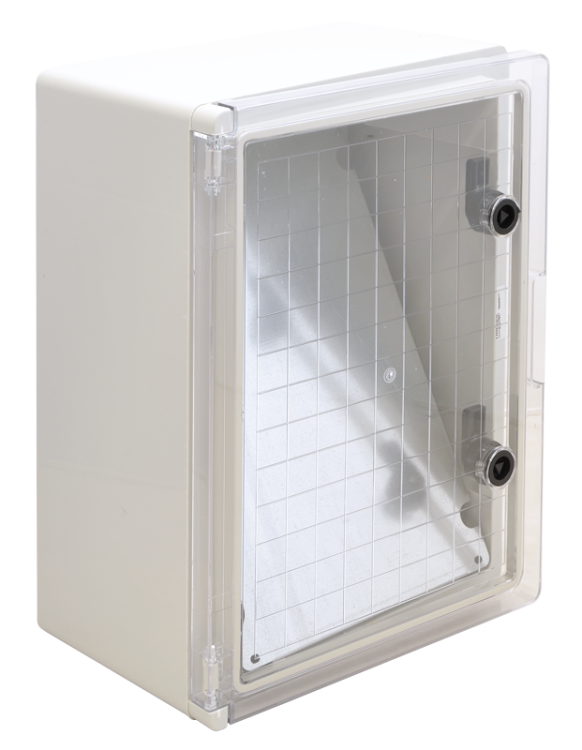 Rozdzielnica plastikowa drzwi przeźroczyste HxWxD=400x300x195mm, IP65, IK10, 1000V AC/DC, RAL7035 TME403020T Tracon Electric