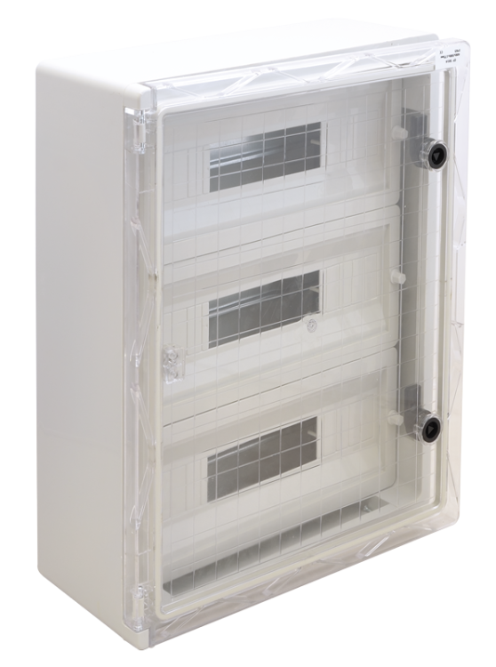 Rozdzielnica plastikowa maskowana, drzwi przezroczyste HxWxD=800x600x260mm, IP65, IK10, 1000V AC/DC, RAL7035 TME806026MT Tracon Electric