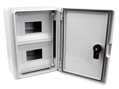 Rozdzielnica plastikowa maskowana 1x8mod, HxWxD=280x210x130mm, IP65, IK10, 1000V AC/DC TME282113M Tracon Electric