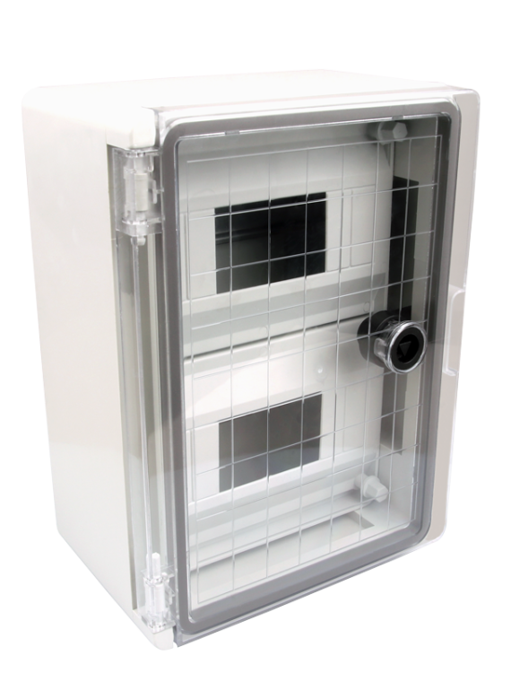 Rozdzielnica plastikowa maskowana, drzwi dymne 2x6mod, HxWxD=280x210x130mm, IP65, IK10, 1000V AC/DC TME282113MT Tracon Electric
