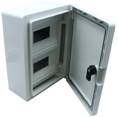 Rozdzielnica plastikowa maskowana 2x9mod, HxWxD=330x250x130mm, IP65, IK10, 1000V AC/DC TME332513M Tracon Electric
