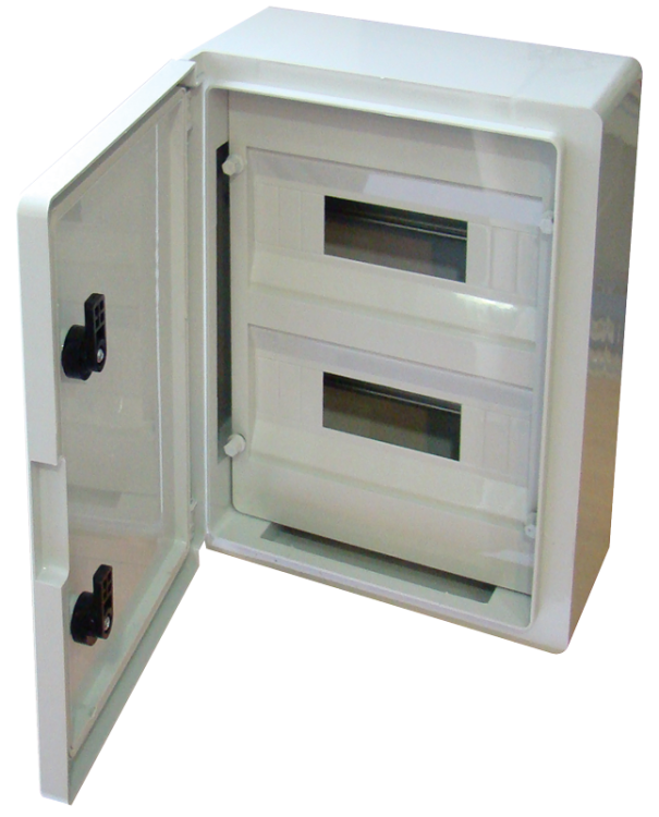 Rozdzielnica plastikowa maskowana 2x12 mod, HxWxD=400x300x165mm, IP65, IK10, 1000V AC/DC TME403017M Tracon Electric