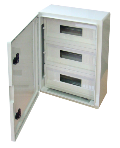 Rozdzielnica plastikowa maskowana 3x17 mod, HxWxD=500x400x175mm, IP65, IK10, 1000V AC/DC TME504018M Tracon Electric
