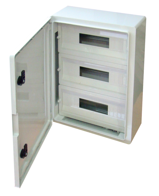 Rozdzielnica plastikowa maskowana 3x17 mod, HxWxD=500x400x175mm, IP65, IK10, 1000V AC/DC TME504018M Tracon Electric