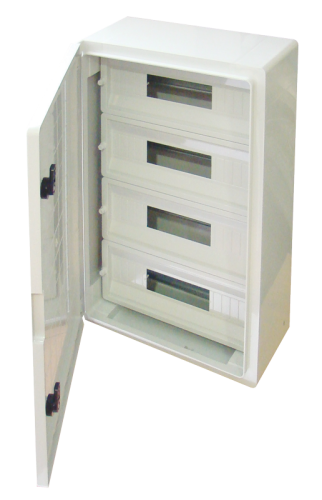 Rozdzielnica plastikowa maskowana 4x17 mod, HxWxD=600x400x200mm, IP65, IK10, 1000V AC/DC TME604020M Tracon Electric