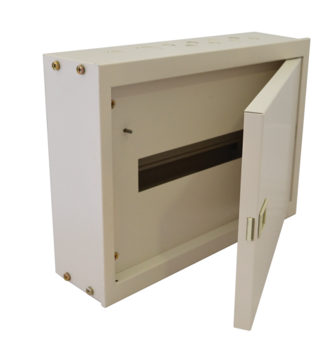 Rozdzielnica natynkowa maskowana, stal, biała (RAL9016) 1×16 mod, H×W×D=305×445×110mm, IP42, RAL1013 EDFKF-16/1 Tracon Electric