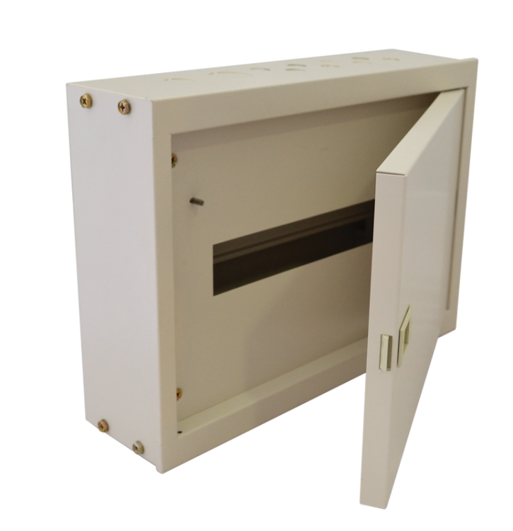 Rozdzielnica natynkowa maskowana, stal, biała (RAL9016) 1×16 mod, H×W×D=305×445×110mm, IP42, RAL1013 EDFKF-16/1 Tracon Electric