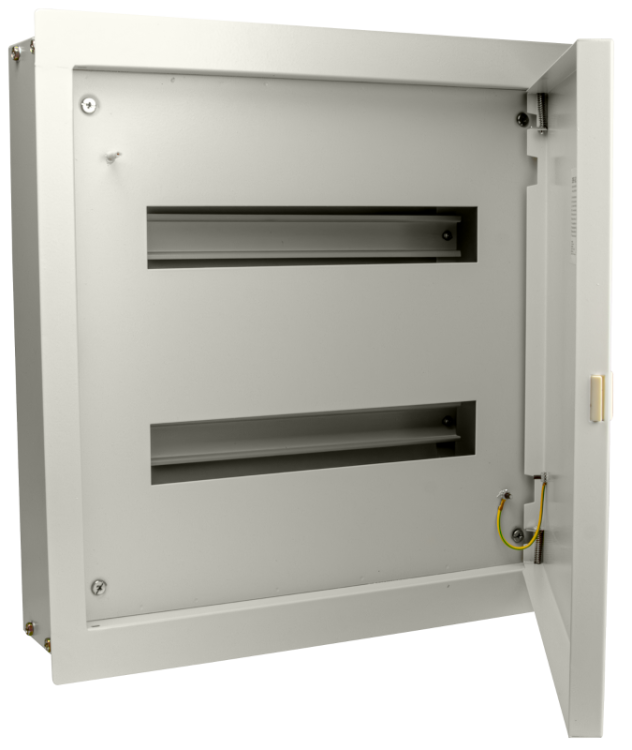 Rozdzielnica podtynkowa maskowana, stal, biała (RAL9016) 2×16 mod, H×W×D=476×464×115mm, IP42, RAL1013 EDSF-16/2 Tracon Electric