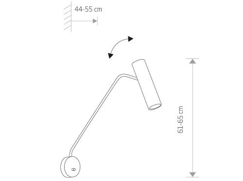 Lampa ścienna z włącznikiem kinkiet Industrialna Loft EYE SUPER WHITE I kinkiet 6487 NOWODVORSKI Lighting GU10 nowoczesna oświetleniowa metalowa biała biały do sypialni nad łóżko regulowana Inspiracje Premium