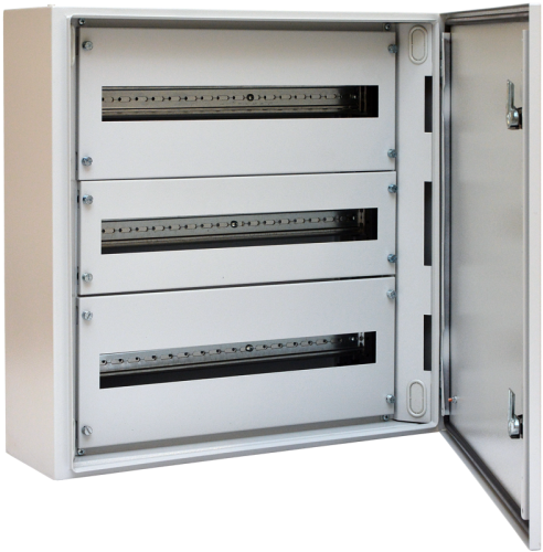 Rozdzielnica metalowa, drzwi metalowe W×L×H=600×600×200 / 72M (3×24), IP54 TGEF606020 Tracon Electric