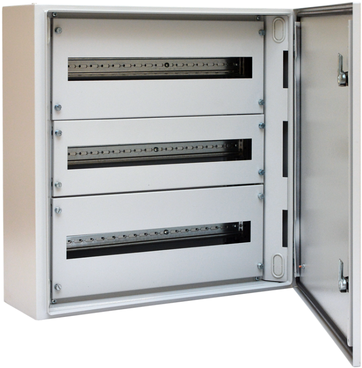 Rozdzielnica metalowa, drzwi metalowe W×L×H=600×600×200 / 72M (3×24), IP54 TGEF606020 Tracon Electric